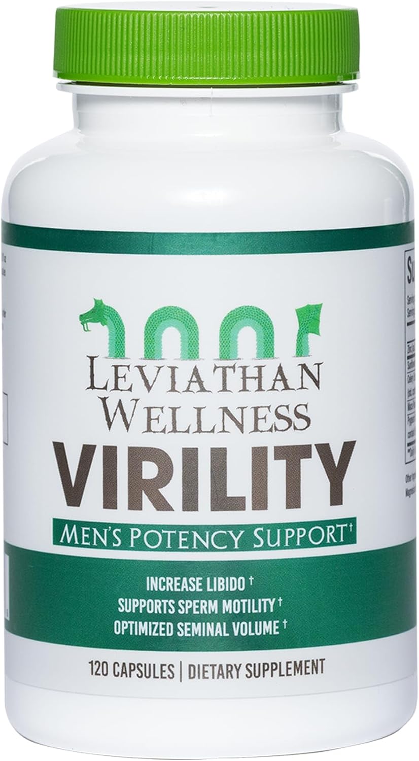 Virility - Men's Potency Support: Zinc, Sunflower Lecithin, Pygeum & Celery Extract, Maca Root - 120 Capsules - görsel 1
