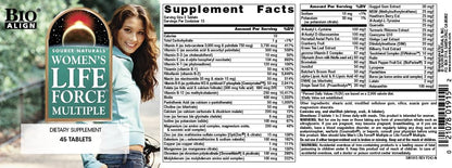Source Naturals Women's Life Force Multiple - Daily Multivitamin & Immune Health Food Supplement (45 Tablets)