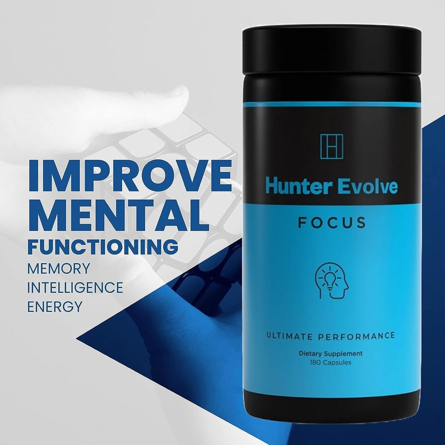 Genuine Hunter Focus Premium Nootropic Brain Supplement for Memory and Focus - görsel 3