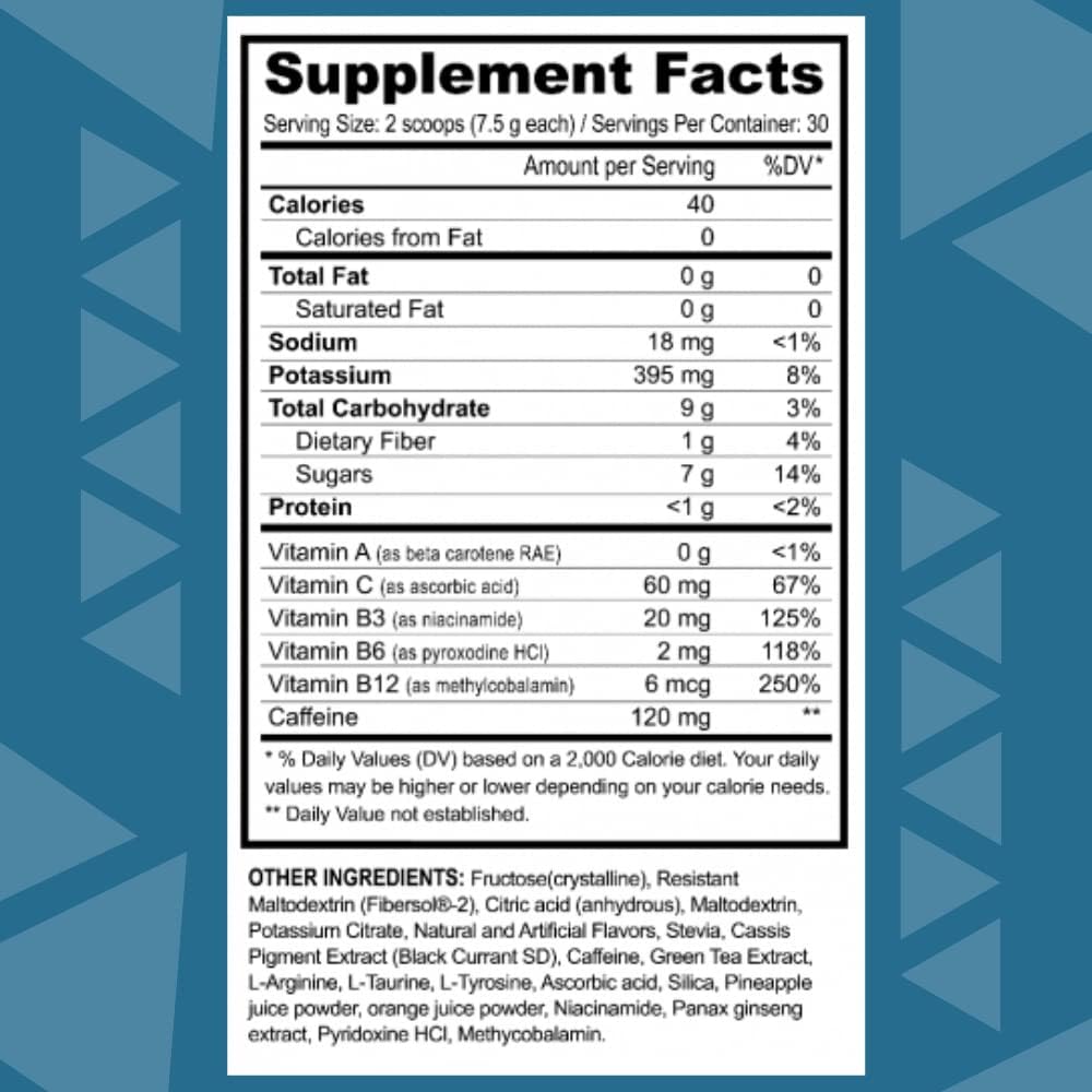 ACT Energy Natural Healthy Energy Drink (40 Calories) - 450g Canister - görsel 2