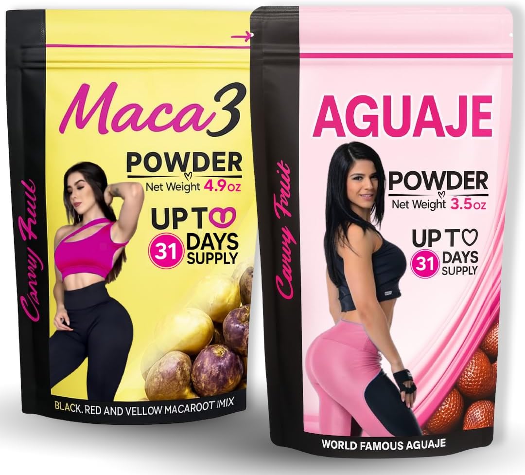 Aguaje CurvyFruit + Maca Root Powder (Red, Black & Yellow) – 31-Day Natural Curve Support - görsel 1