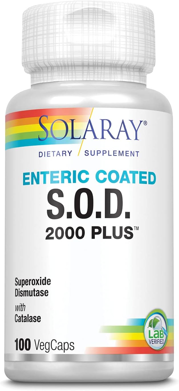 SOLARAY S.O.D. 2000 Plus - Superoxide Dismutase and Catalase Antioxidant Supplement with Green Tea, Rosemary, Grape Seed - görsel 1