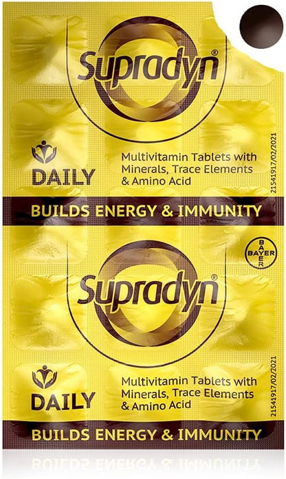 SupradynS Daily Multivitamin Tablets for Men and Women with Zinc, 12 Vitamins and 5 Trace Elements – 150 Tablets