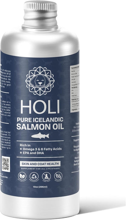 HOLI Salmon Oil for Dogs and Cats – Icelandic Fish Oil, Omega-3 EPA + DHA, Liquid Supplement