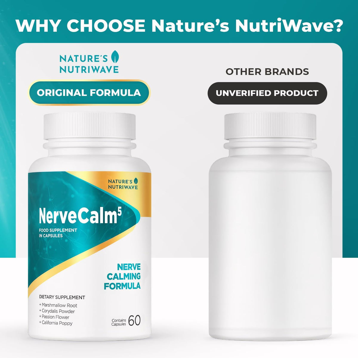 NerveCalm – Passion Flower & Prickly Pear Capsules – 30 Caps, 3 Month Supply | Passion Flower, Prickly Pear & California Poppy | Vegan, Non-GMO, Made in USA | Easy-to-swallow capsule - görsel 4