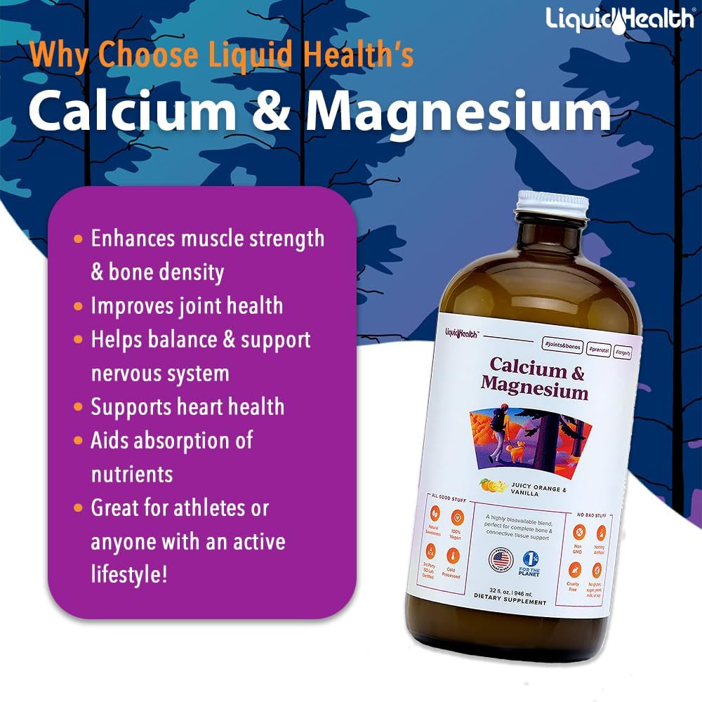 LIQUIDHEALTH Vegan Beauty Sleep Vitamin Supplement Bundle with Liquid Collagen, Biotin, Calcium Magnesium & Melatonin Drops - görsel 2