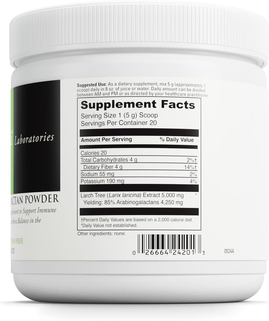 DAVINCI Labs Arabinogalactan Powder – Prebiotic Fibre Supplement for Immune and Gut Health (100 g) - görsel 2