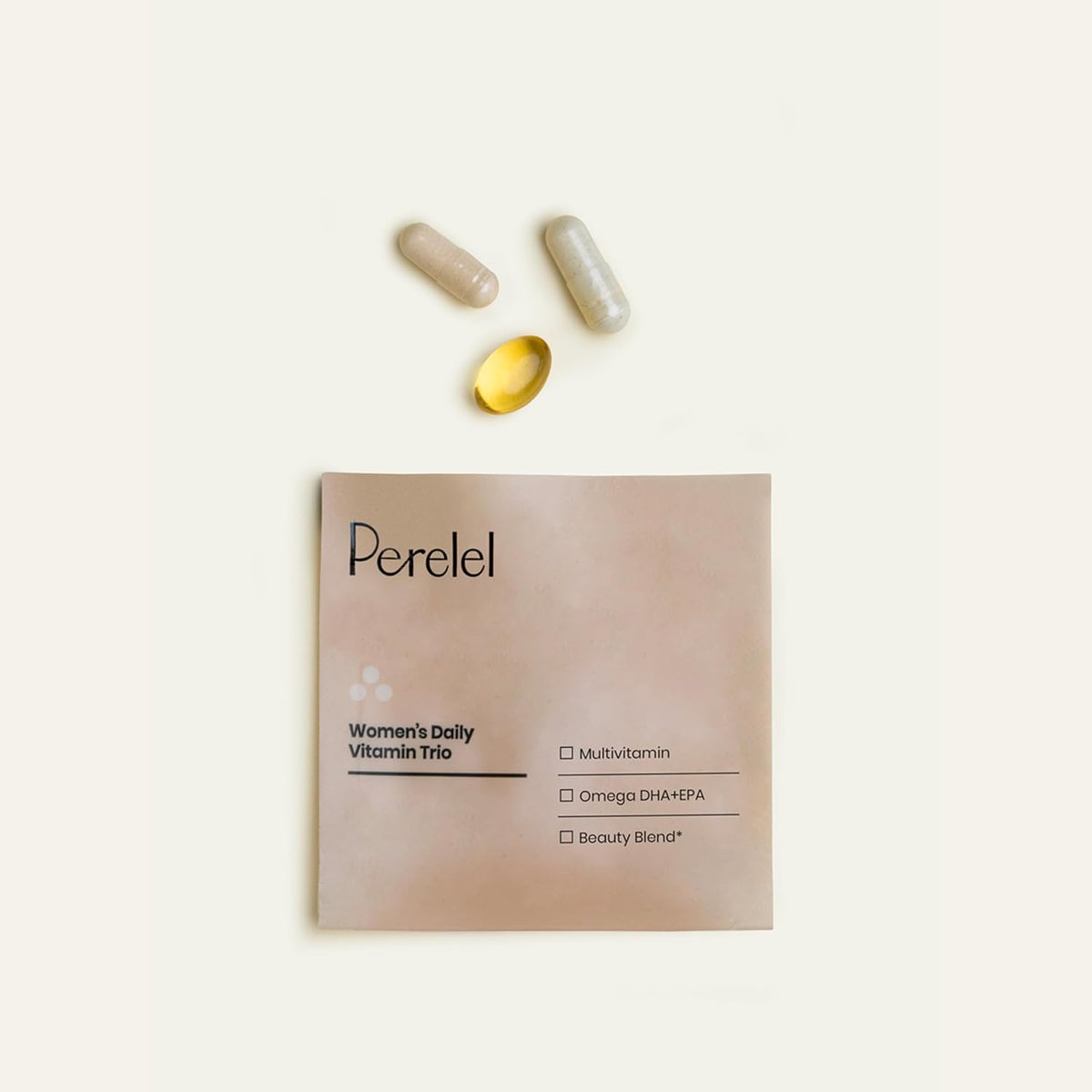 Perelel Women's Daily Vitamin Trio - Multivitamin, Omega-3 DHA+EPA & Beauty Blend, 30 Daily Packs - görsel 4