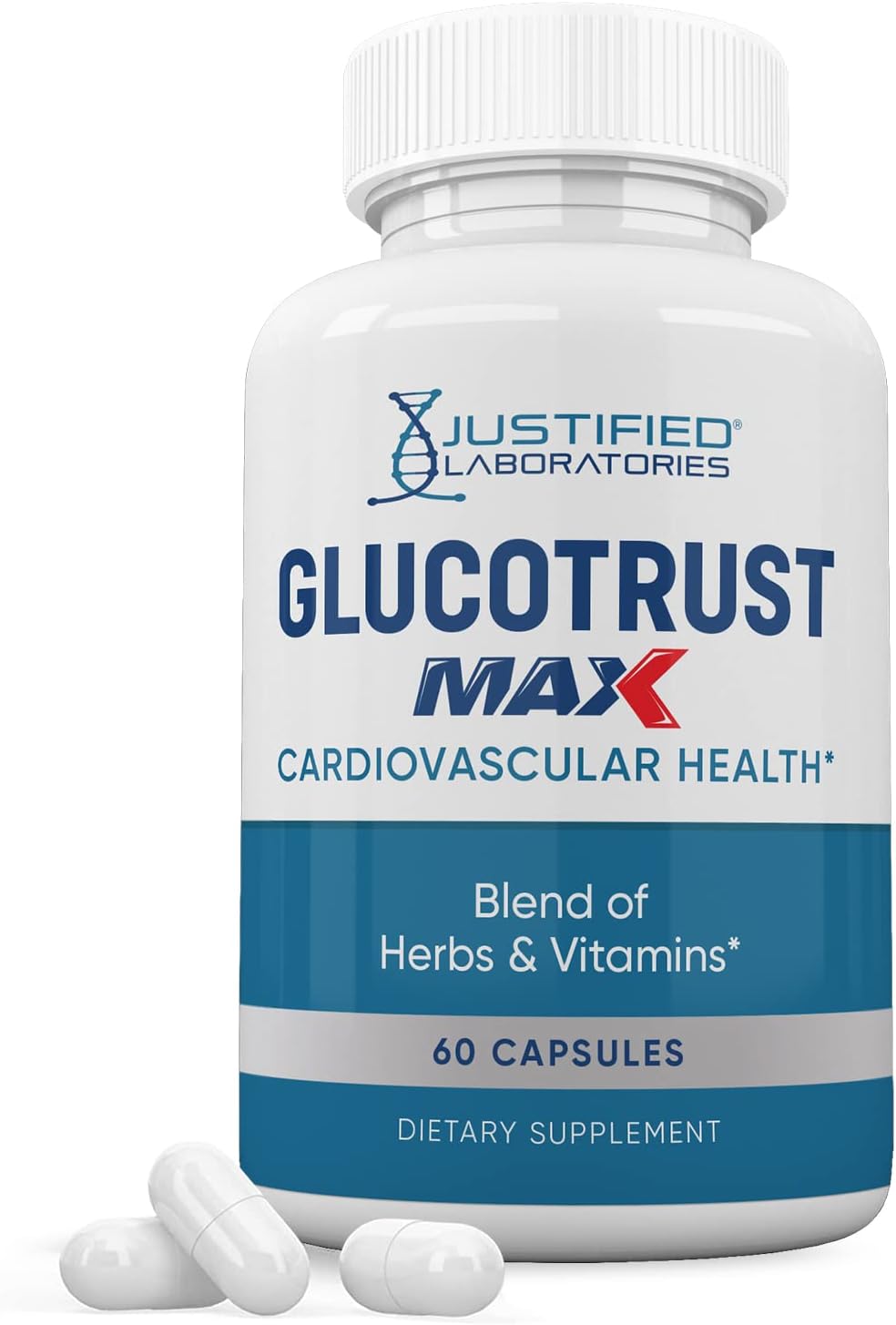 Justified Laboratories Glucotrust Max 1295mg Formula – 60 Capsules - görsel 1