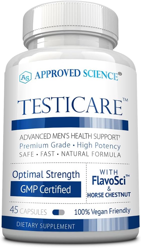 Approved Science TestiCare - Testicular Vein Support - Horse Chestnut, Witch Hazel - 270 Capsules (6 Bottles) - Vegan - görsel 8