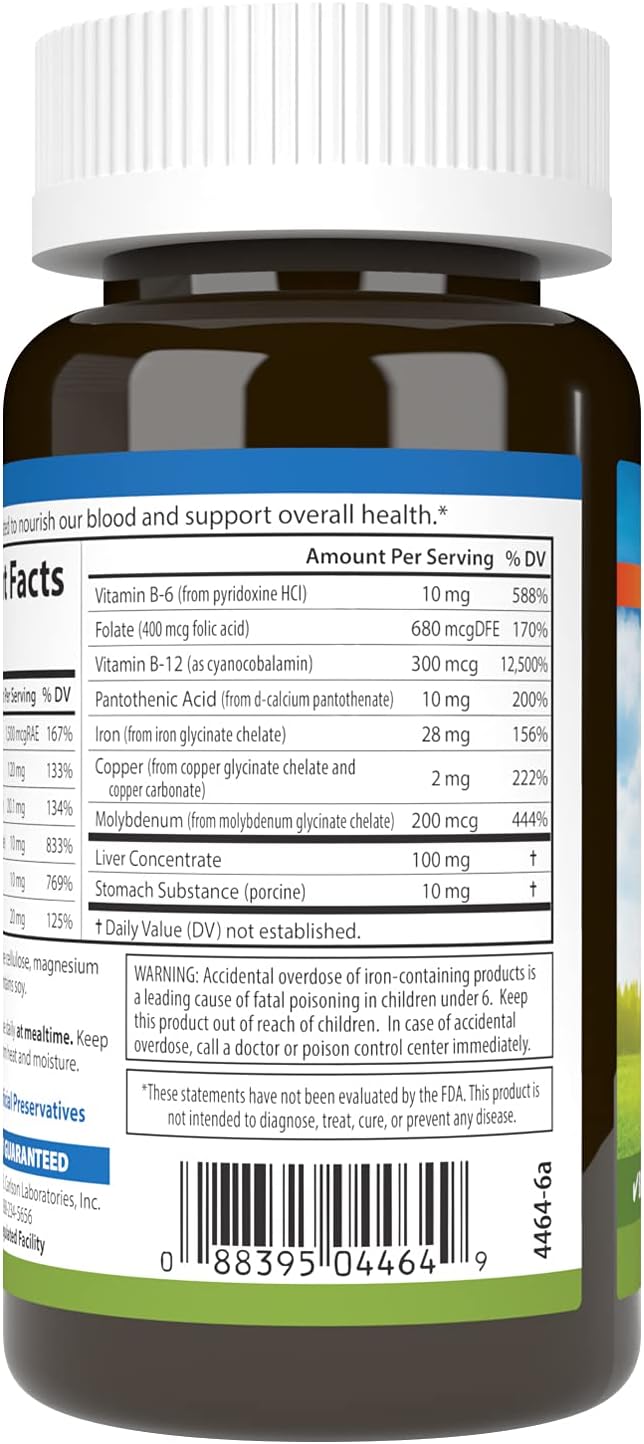 Carlson Blood Nutrients – 28 mg Iron for Blood Development and Optimal Wellness, 90 Capsules - görsel 3