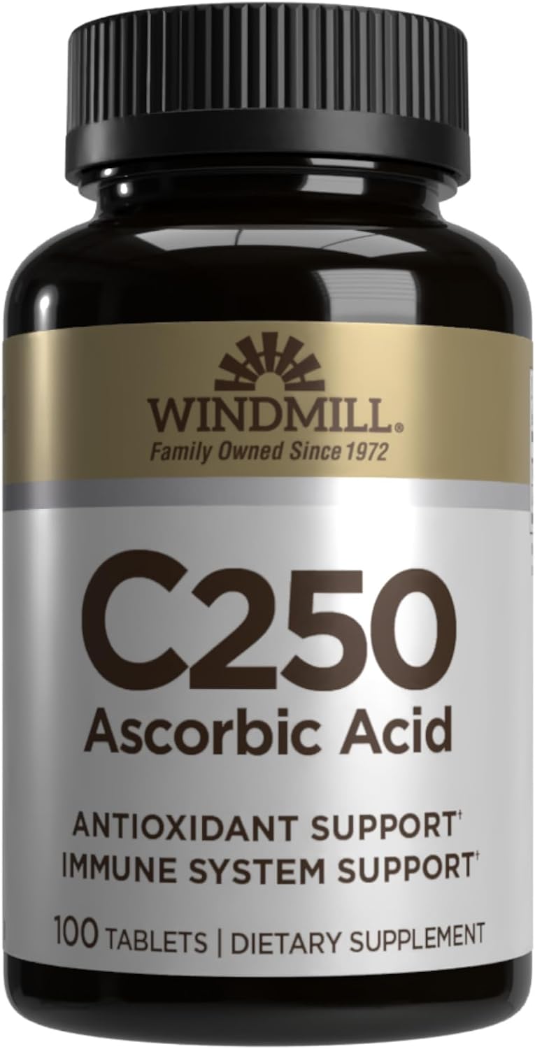 Vitamin C 250 mg Tablets – 100 Tablets by Windmill - görsel 1