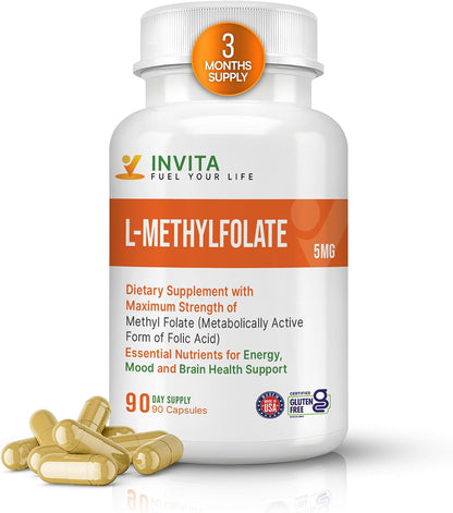 INVITA L-Methylfolate 5mg – 90 Capsules