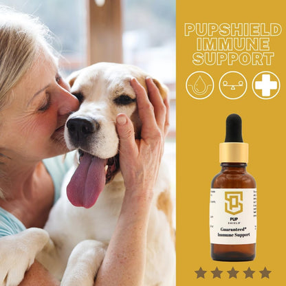 Pup Shield Natural Immune Support for Dogs - Probiotics with Olive Leaf, Turkey Tail & Echinacea - 30-Day Supply