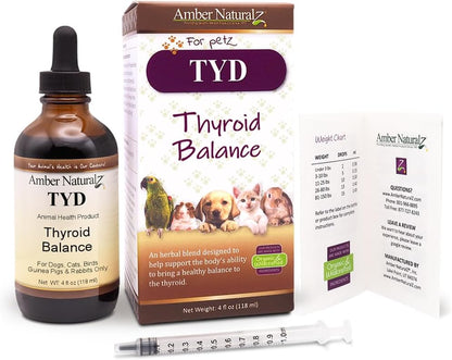 Amber NaturalZ TYD Thyroid Balance Herbal Pet Supplement, 4 fl oz