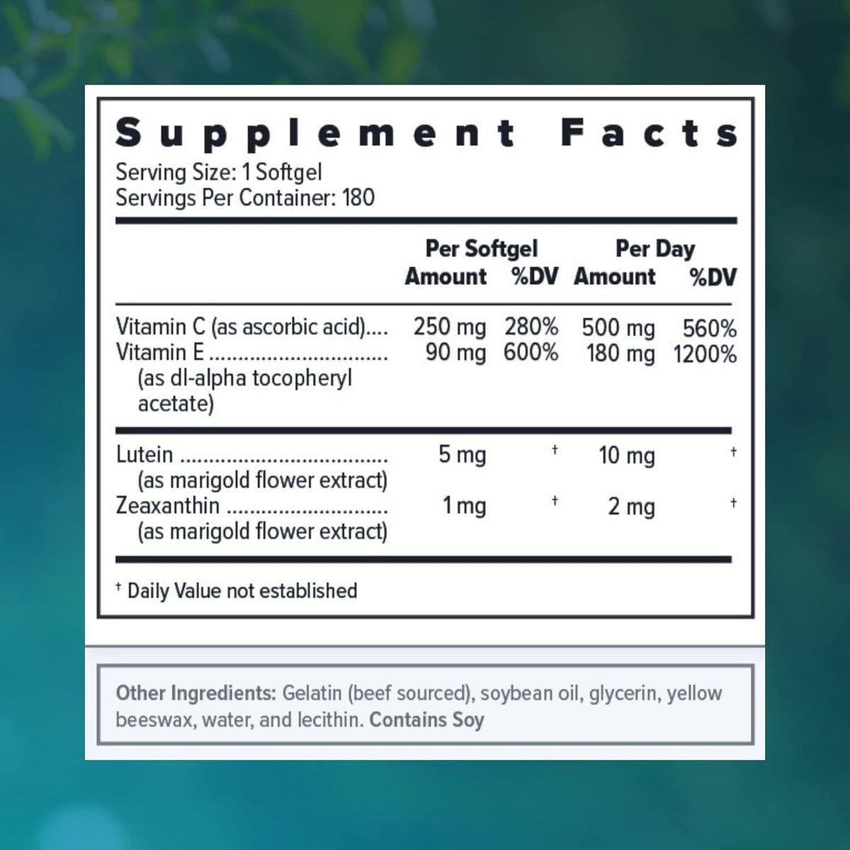 Focus Select Zinc Free Formula - 180 Soft gel capsule Capsules (2 Pack) - AREDS2 Based Eye Vitamin - Maintains Normal Vision - Easy to Swallow Pill - görsel 3