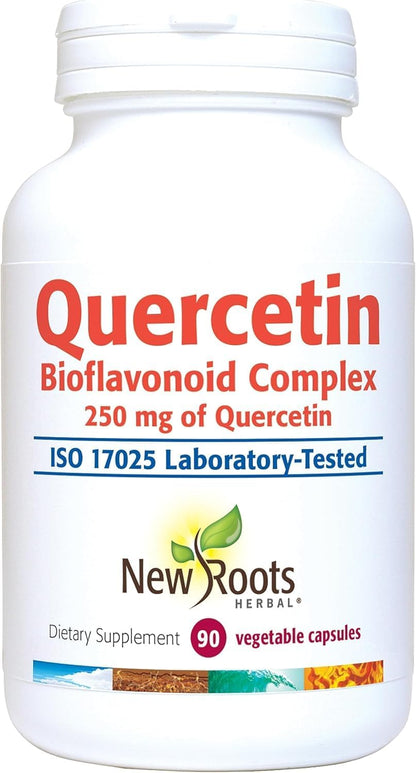 NEW ROOTS HERBAL Quercetin with Bromelain Capsules | 4-in-1 Formula | Immune System Support & Cardiovascular Health | 90 Vegetable Capsules, Non-GMO