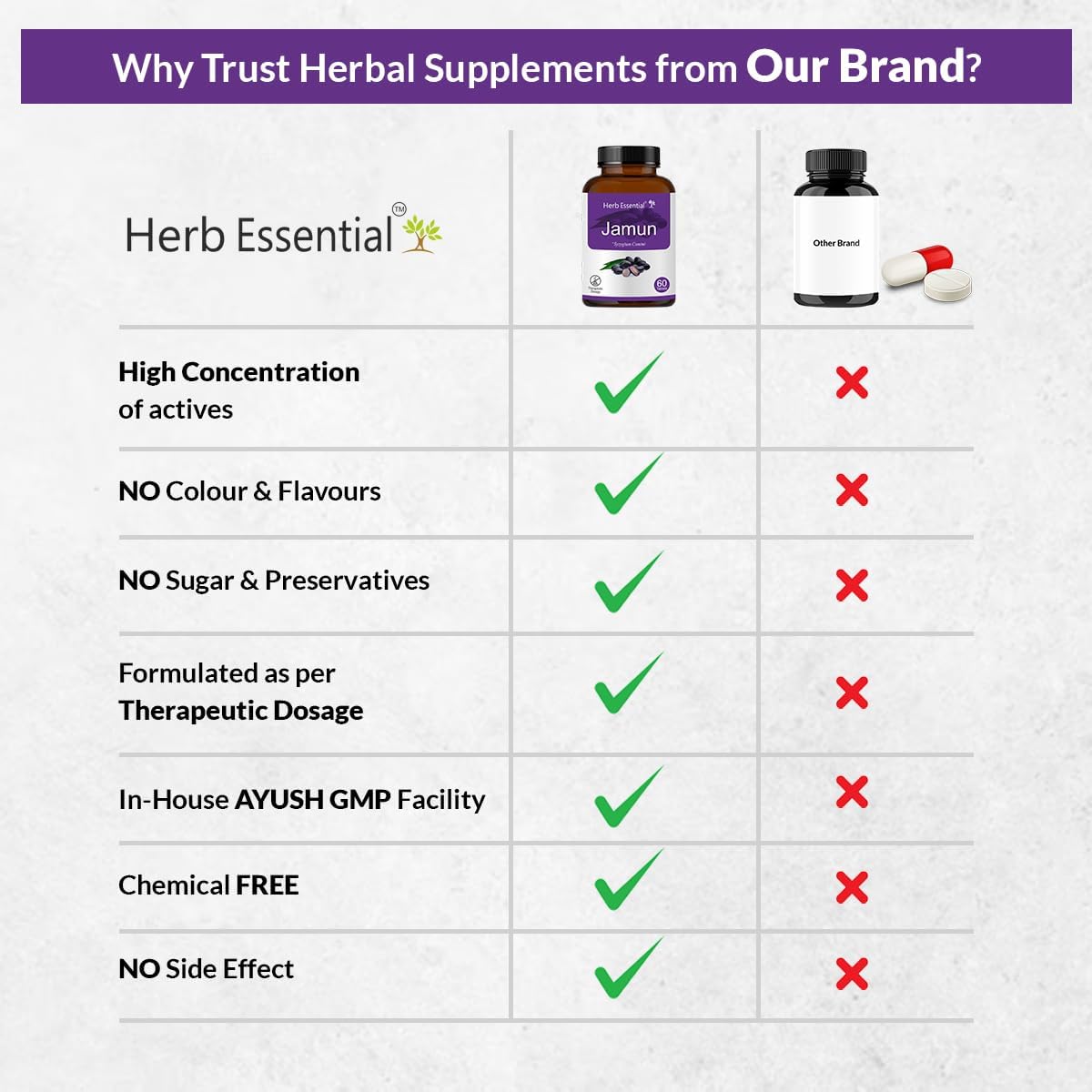 Herb Essential Jamun Seed Tablets 500mg – 60 Count - görsel 4