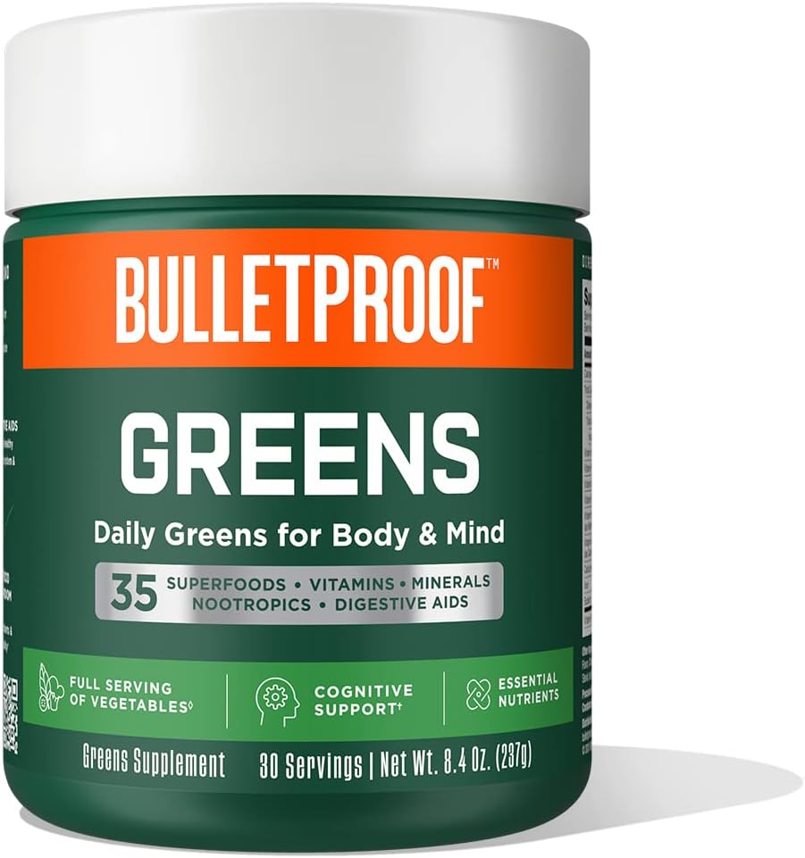 Bulletproof Greens – Daily Greens Powder with Superfoods, Nootropics and Probiotics (8.4 oz) - görsel 1