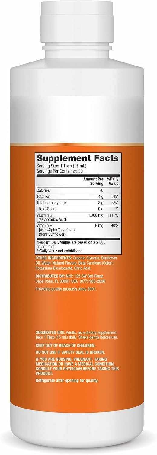Dr. Mercola Liquid Liposomal Vitamin C - Antioxidant & Immune Support Supplement - Includes Vitamin E - Non-GMO, Gluten-Free & Soya-Free - Citrus Vanilla Flavour - 450 mL (30 Servings) - 3 Pack - görsel 2