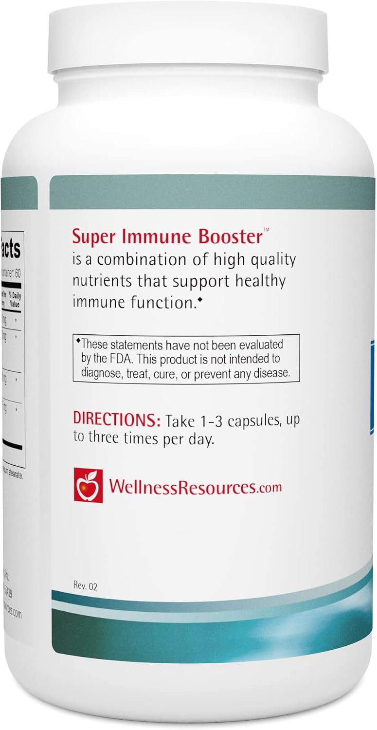 Wellness Resources Super Immune Booster - Colostrum, Beta Glucan, Olive Leaf, Arabinogalactan (180 Capsules) - görsel 3