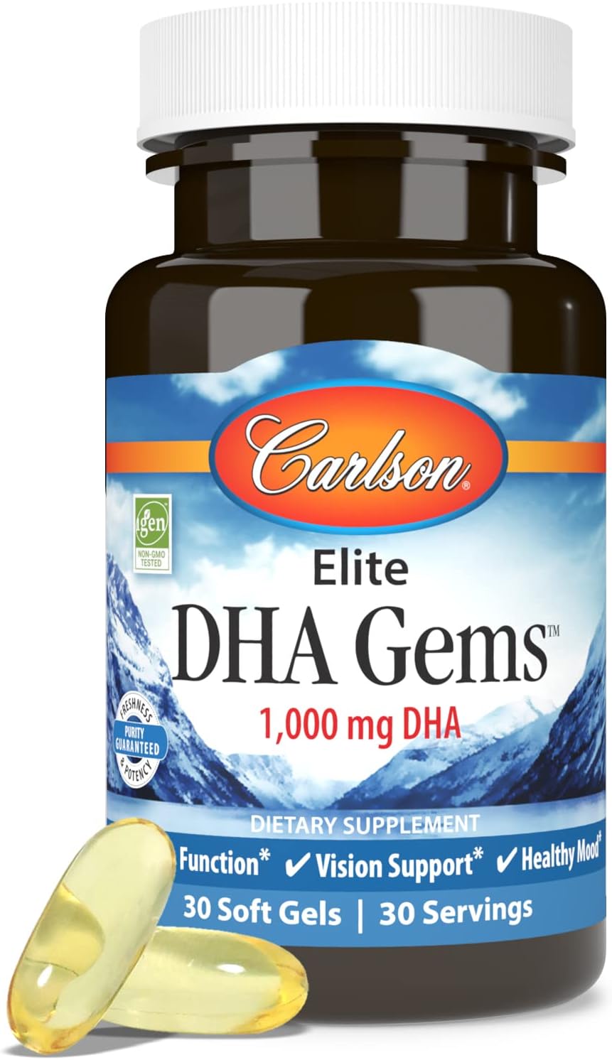 Carlson Elite DHA Gems, 1,000 mg DHA, 30 Soft Gels - görsel 5