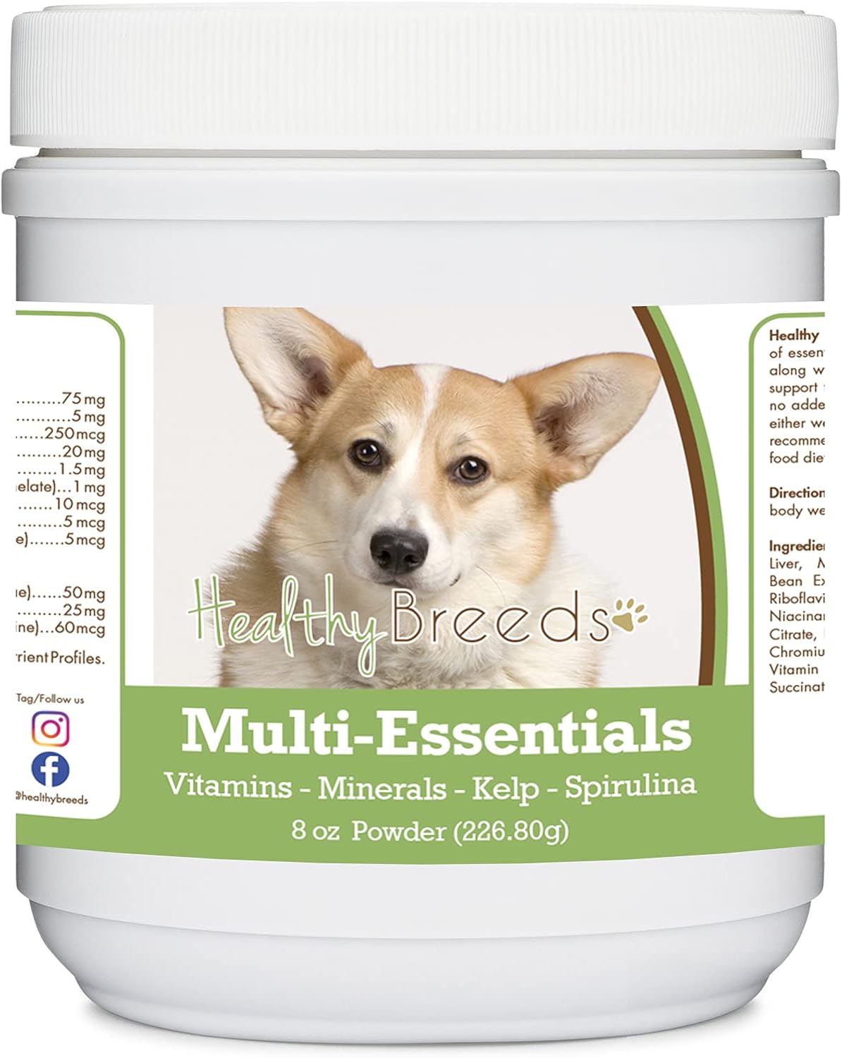 Healthy Breeds Cardigan Welsh Corgi Multi-Essentials Powder for Dogs - an Ideal Supplement of Vitamins, Minerals & Antioxidants for Your Dog - 227 g - görsel 1