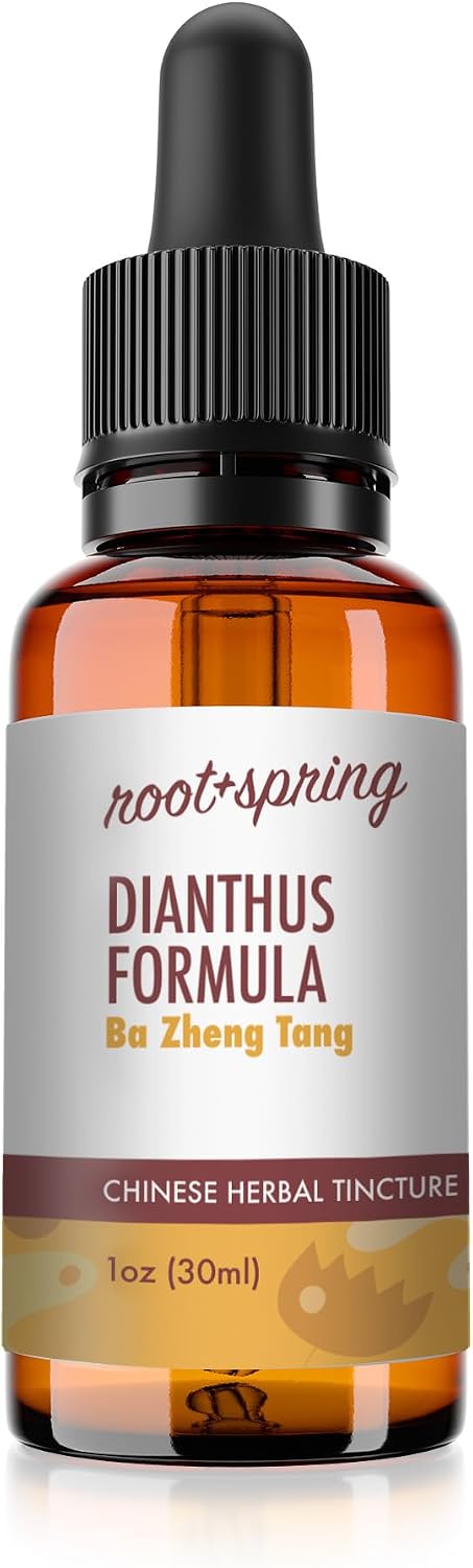 Dianthus Formula - Ba Zheng Tang - Herbal Tincture (Liquid Extract) - Concentrate with Dropper - Ba Zhen San Wan Eight Herb Formula for Rectification - Natural TCM Herb Blend Supplement 1 fl oz (30 ml) - görsel 1