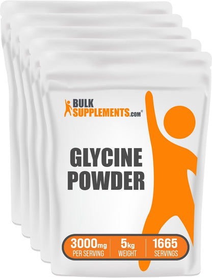 BulkSupplements.com Glycine Powder - 3g per Serving, 100g (3.5 oz) - Unflavoured, Gluten-Free Amino Acid Supplement