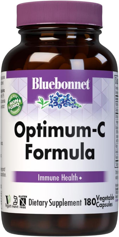 BlueBonnet Optimum C Formula Vitamin C 1000mg Vegetable Capsules, 180 Capsules