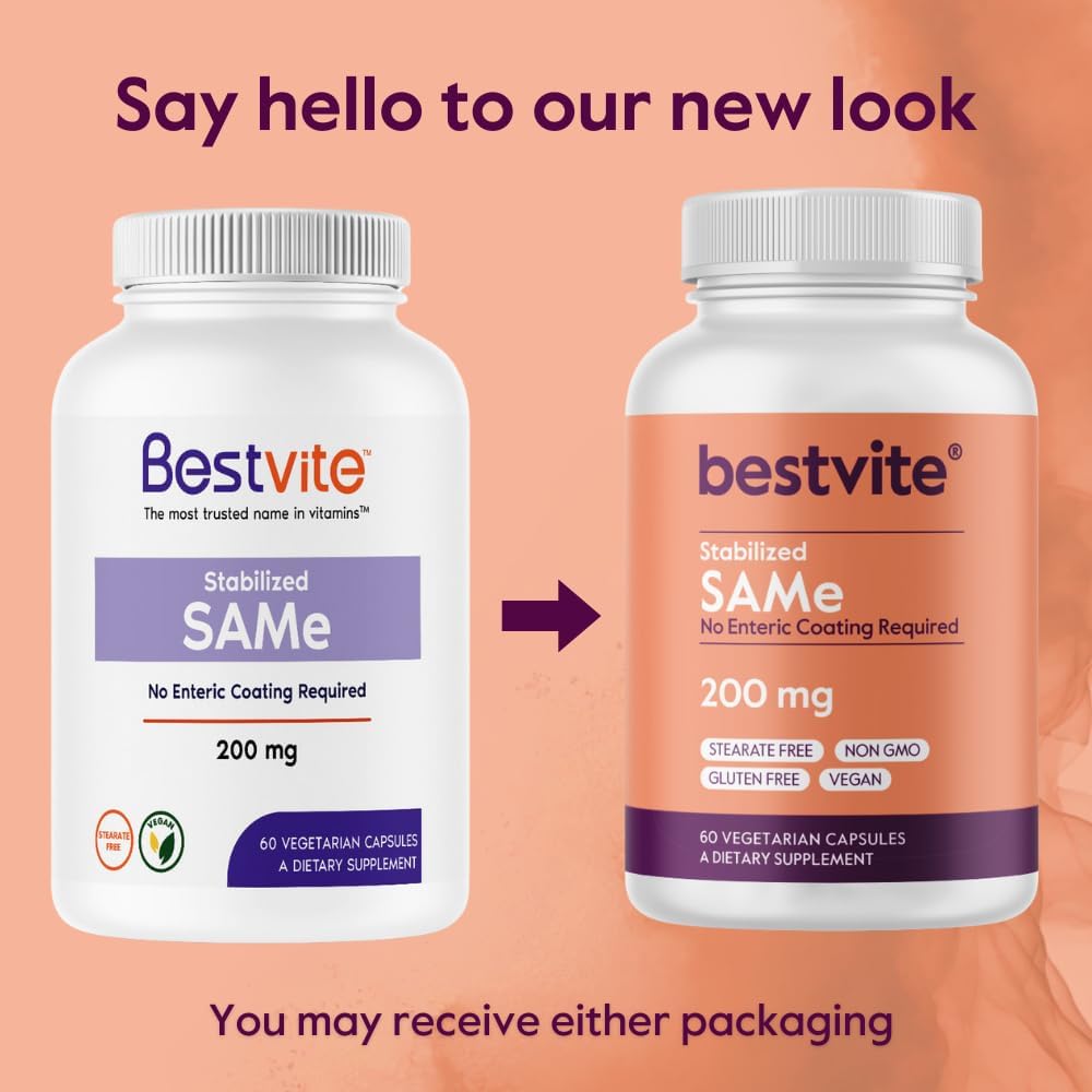 BESTVITE SAM-e 200mg Stabilised (60 Vegan Capsules) - görsel 7