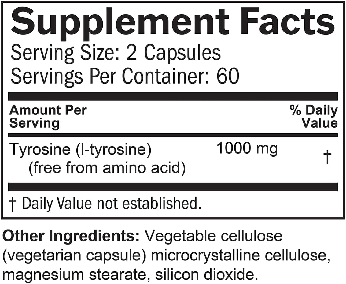 BRAINMD Dr. Amen Tyrosine - 120 Capsules (60 Servings) - görsel 5