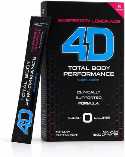 4D Pina Colada 25 Unit Box - Electrolytes, Aminos, Vitamins & Energy Powder Packets - Zero Calories & Sugars - Gluten-free, Non-GMO, Keto & Vegan Friendly