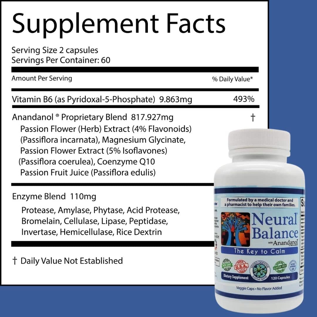 NEURAL BALANCE Anandanol with Proprietary Digestive Enzyme Blend, Capsules (1 Pack) - görsel 2