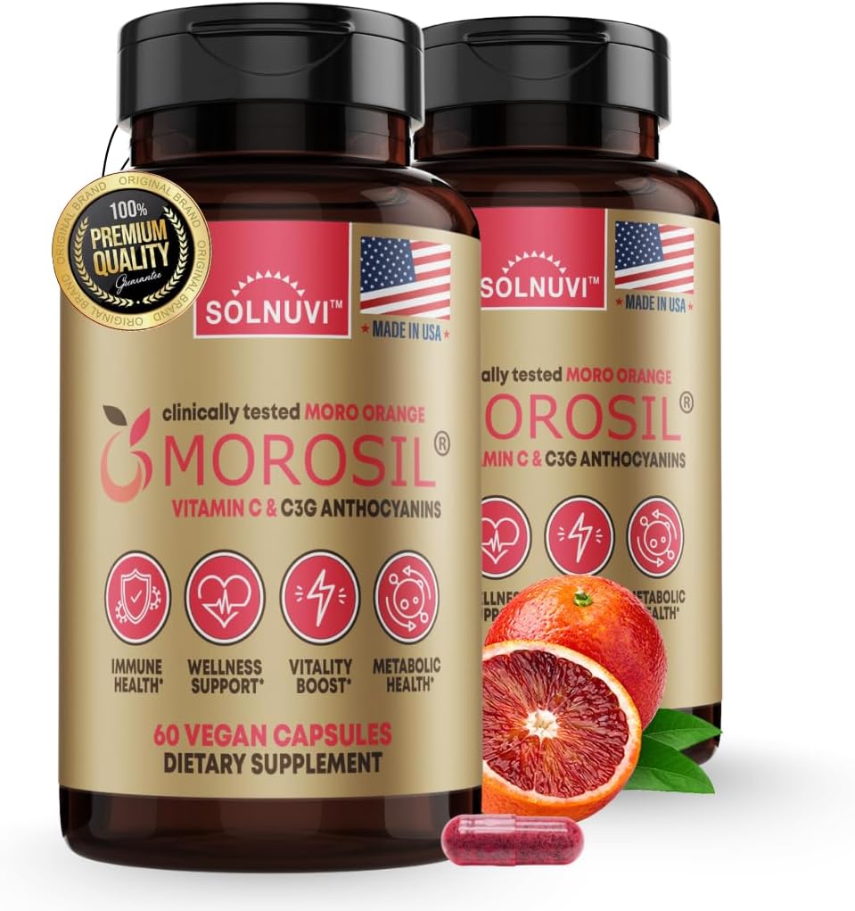 Morosil Supplement – 400mg Moro Red Orange Extract – 60 Veggie Capsules - görsel 1