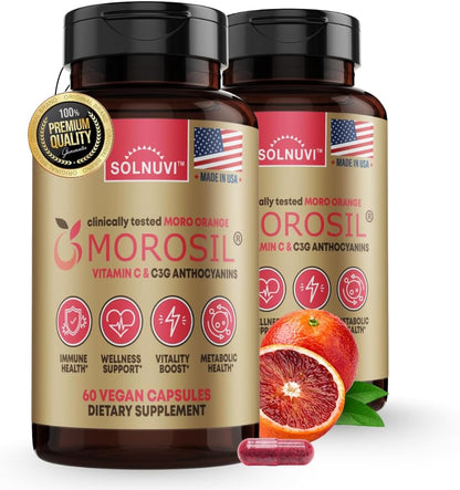 Morosil Supplement – 400mg Moro Red Orange Extract – 60 Veggie Capsules