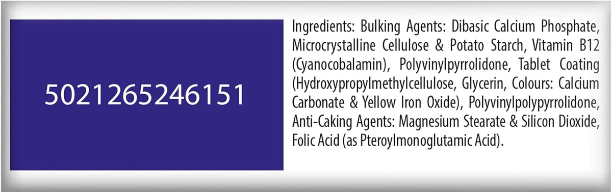 Vitabiotics Ultra Folic Acid 400mcg with Vitamin B12 – 60 Tablets - görsel 3