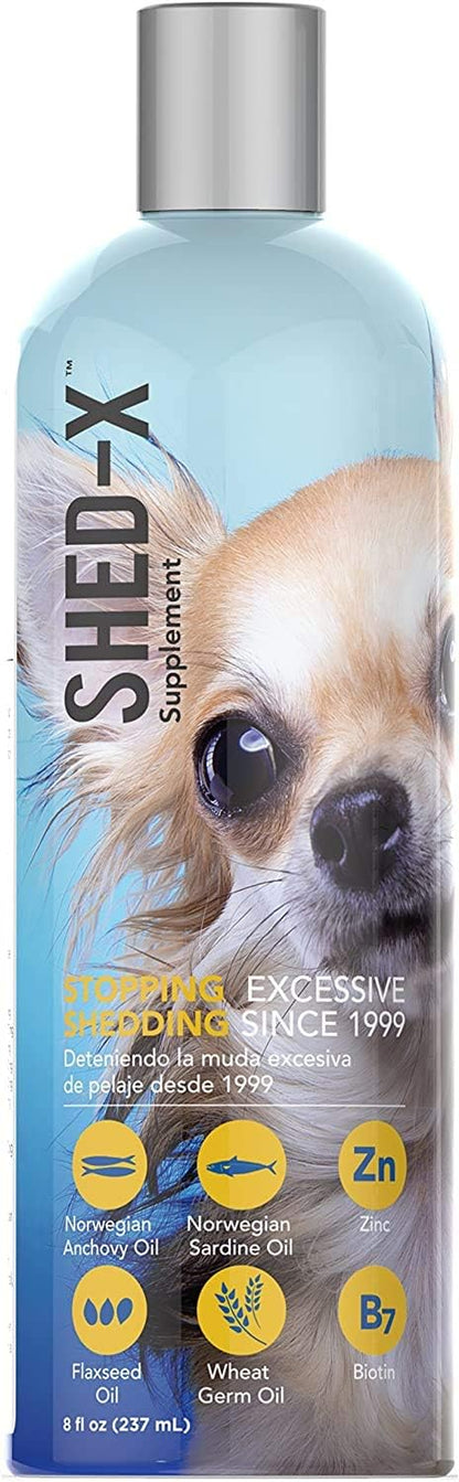 Shed-X Liquid Dog Supplement, 473ml – 100% Natural – Helps Control Excessive Shedding with Omega-3 Fish Oil