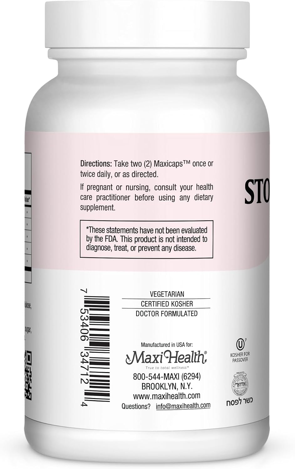 Maxi Health Stomach Soothe – Full Spectrum Acid Soothe Formula – 120 Capsules - görsel 2