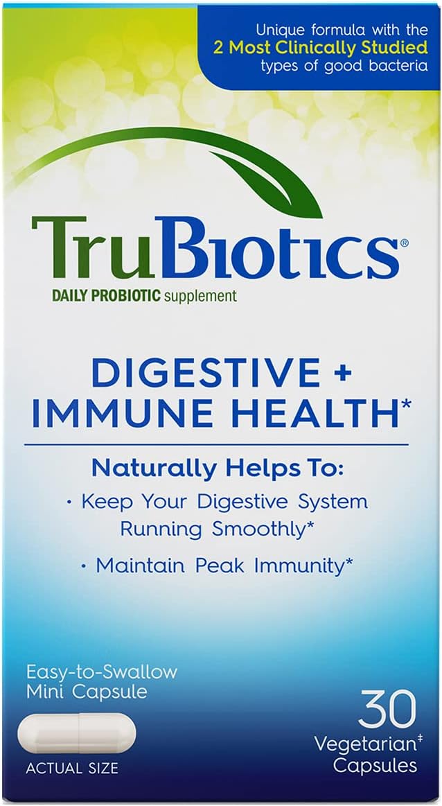 TruBiotics Daily Probiotic, 30 Capsules - Gluten-free, Soya-free Digestive and Immune Health Support Supplement for Men and Women - görsel 1