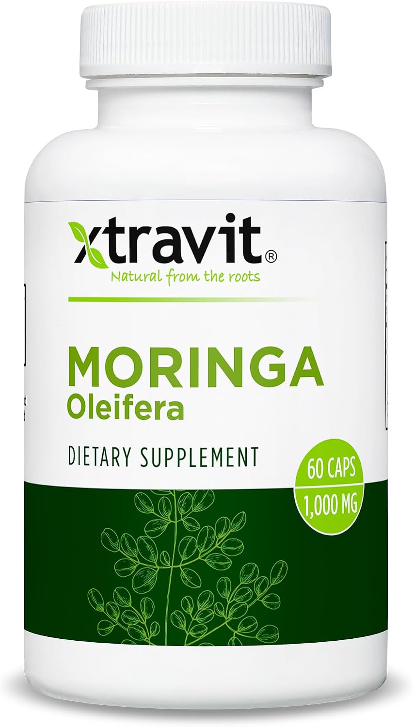 Xtravit Moringa Oleifera – Natural Superfood Supplement, 1000mg, 60 Vegan Capsules - görsel 1