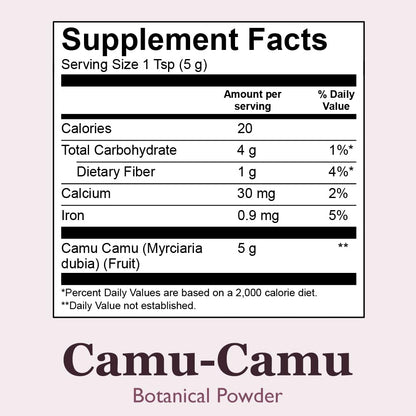 Organic Positively Botanicals Company, Camu Camu - Botanical Powder, 454 g