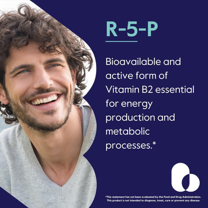 BESTVITE Riboflavin-5-Phosphate 50mg (120 Vegetarian Capsules) – No Stearates – Vegan – Non GMO – Gluten-free – Bioactive Form of Vitamin B2