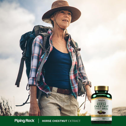 Piping Rock Horse Chestnut Extract Supplement | 180 Capsules | with Aescin and Calendula | Non-GM, Gluten-free