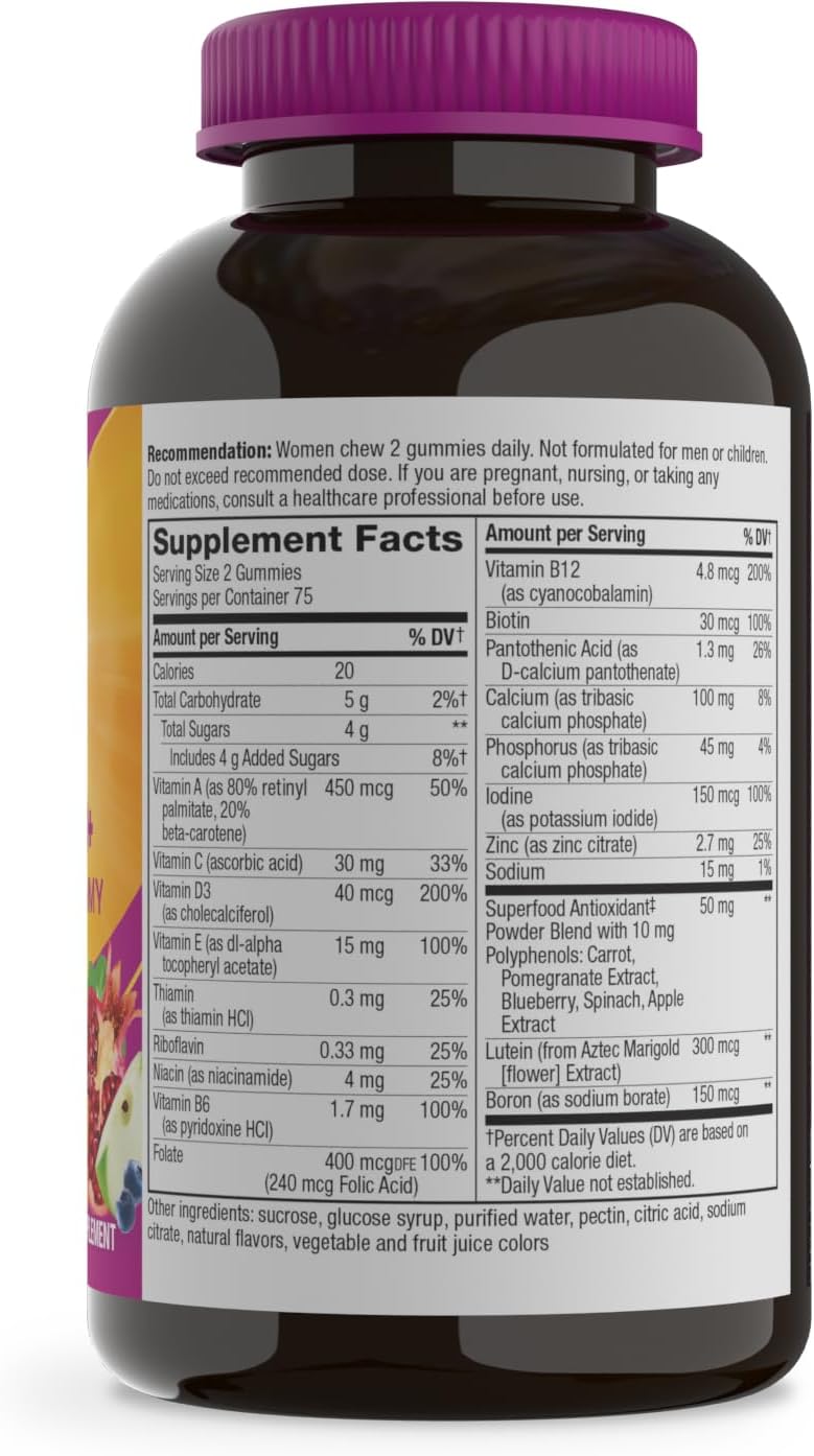 Nature's Way Alive! Women's 50 Plus Multivitamin Gummy, Mixed Berry, 150 Count - görsel 8
