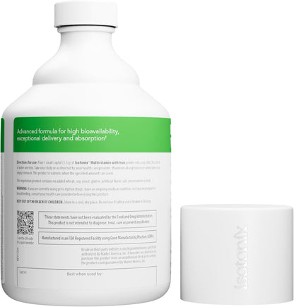 Isotonix Multivitamin with Iron — Methylated B-Complex & Antioxidants for Energy, Immune & Nervous System Support, Isotonic Powder, Vegetarian, Gluten-Free, 90 Servings