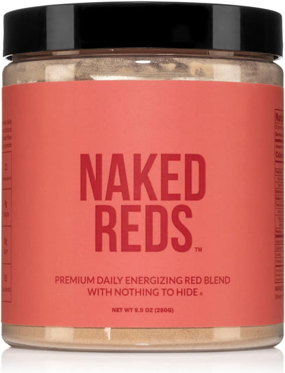 NAKED Reds Superfood Powder - Healthy, Energising Polyphenol Fruit Powder Mix, No Fillers, No Additives, Vegan, Non-GMO, Gluten-Free - 28 Servings