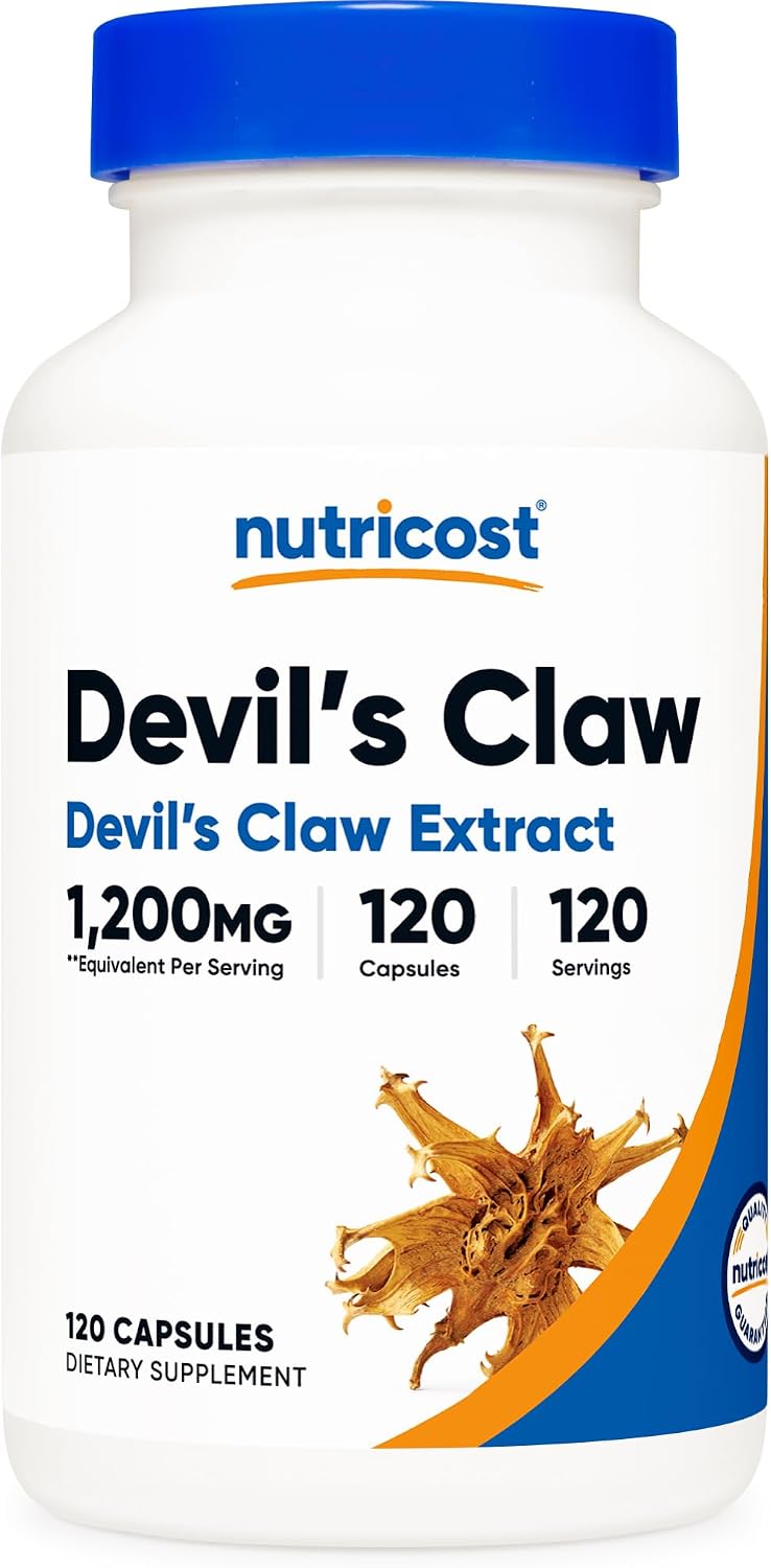 Nutricost Devil's Claw Extract 120 Capsules - 4:1 Extract, 300mg per Serving - görsel 1