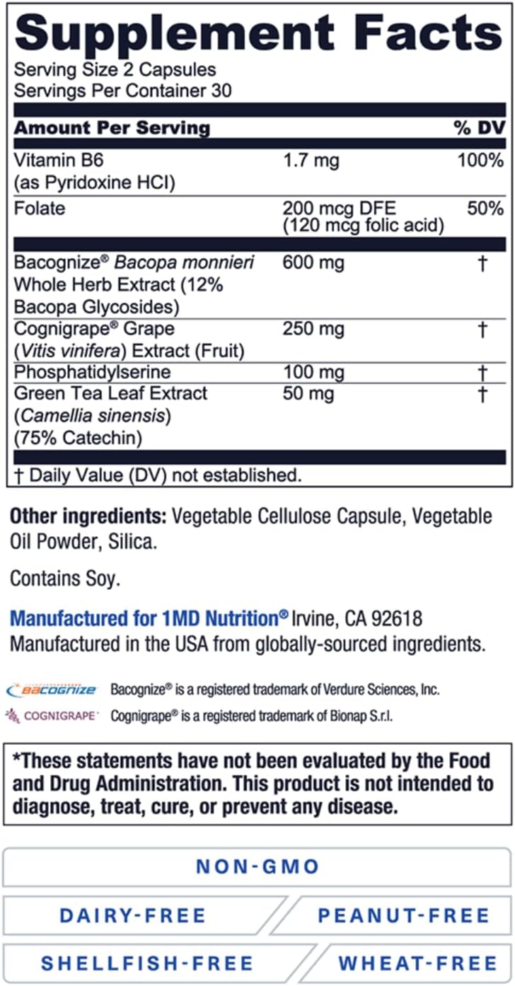 1MD Nutrition MindMD - Brain Supplement for Memory and Focus - görsel 8