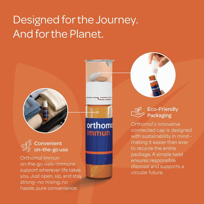 Orthomol Immun - Immune Support Vials with 25+ Nutrients, 7-Day Supply